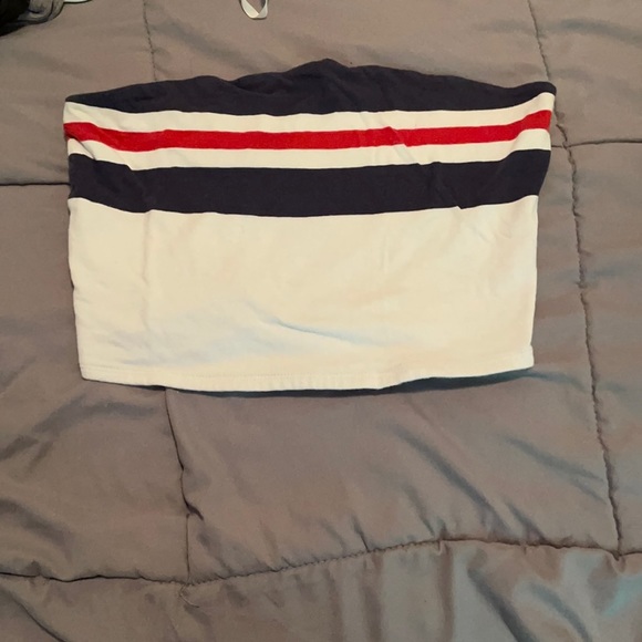 Tube top from Garage, Medium, White with stripes - Picture 1 of 2